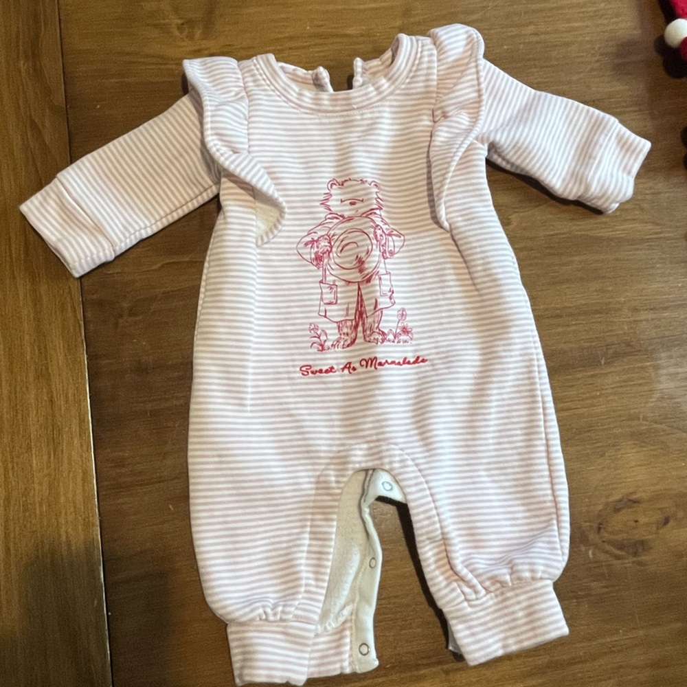 Paddington GAP Pink Striped girls romper